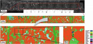 Micro-XRF map of a drill core