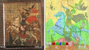 Micro-XRF element mapping of a painting